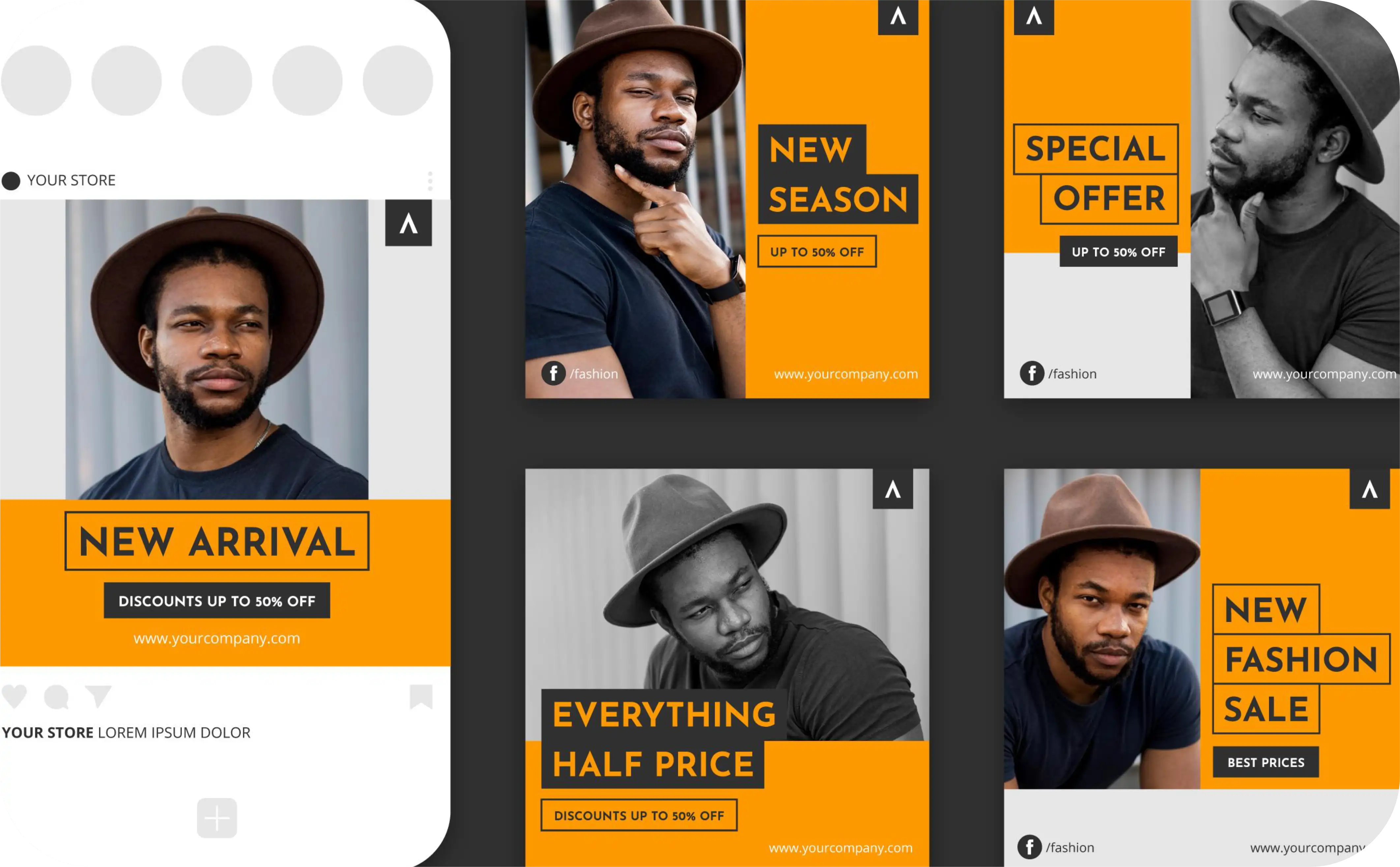 Social media feed implementation using UX-Central components
